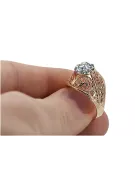 Ruso rosa soviética 14k 585 oro Alexandrite Ruby Esmeralda anillo Zircon vrc189