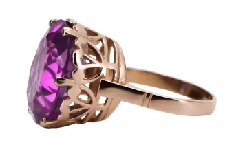 copy of Rose rosa 14k Gold 585 Amethyst Ring vrc079 Jahr