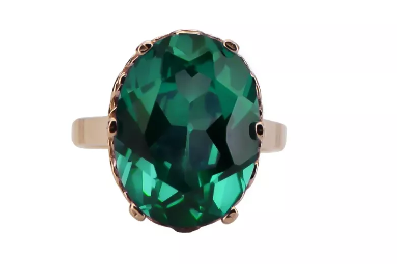 Russe rose soviétique 14k 585 or Alexandrite Ruby Emerald Sapphire Zircon ring vrc189