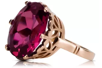 Anillo ruso soviético rosa 14k 585 oro Alejandrita Rubí Esmeralda Zafiro Zircon vrc189