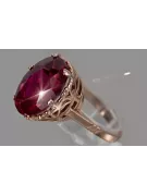 Anillo ruso soviético rosa 14k 585 oro Alejandrita Rubí Esmeralda Zafiro Zircon vrc189