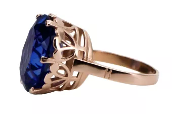 copy of Роза 14k рожеве золото 585 sapphire ring vrc079 Вінтажний