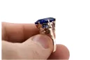 Anillo ruso soviético rosa 14k 585 oro Alejandrita Rubí Esmeralda Zafiro Zircon vrc189