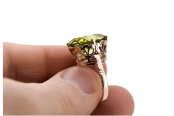 Russian Soviet rose 14k 585 gold Alexandrite Ruby Emerald Sapphire Zircon ring  vrc189