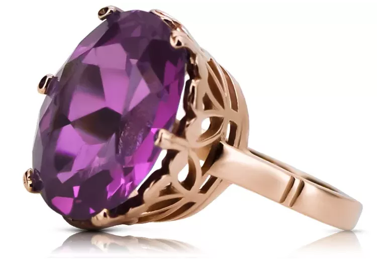 Russe soviétique rose 14k 585 or Alexandrite Rubis Émeraude Saphir Zircon bague vrc084