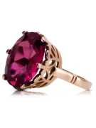 Ruso soviético rosa 14k 585 oro Alexandrite Ruby Esmeralda anillo Zircon vrc084