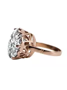 Russische sowjetische Rose 14k 585 Gold Alexandrit Rubin Smaragd Saphir Zirkon Ring vrc084