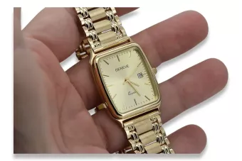 Reloj de hombre amarillo 14k 585 oro Geneve mw002y&mbw009y