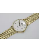 Gold men's watch Geneve ★ zlotychlopak.pl ★ Gold purity 585 333 Low Price!