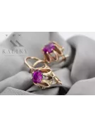 Rose rosa 14k 585 gold amethyst Ohrringe vec092 Jahr