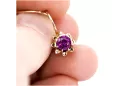 Rose rosa 14k 585 gold amethyst Ohrringe vec092 Jahr