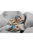 Rose rosa 14k 585 gold aquamarine Ohrringe vec092 Vintage russischer Sowjetstil