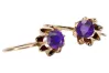 Rose rosa 14k 585 gold alexandrite Ohrringe vec092 Vintage russischer Sowjetstil