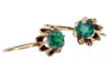 Rose rosa 14k 585 gold smaragd Ohrringe vec092 Vintage russischer Sowjetstil