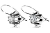 Rose rosa 14k 585 gold Ohrringe Einstellung vec092 Vintage russischer Sowjetstil