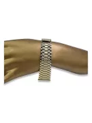 Italian yellow 14k gold man's watch bracelet mbw006y