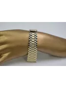 Pulsera de reloj de hombre de oro amarillo italiano de 14k mbw006yo