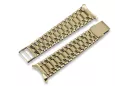 Italian yellow 14k gold man's watch bracelet mbw006yo