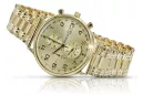 Goldene Herrenuhr Geneve ★ zlotychlopak.pl ★ Gold Reinheit 585 333 Niedriger Preis!