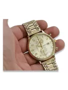 Reloj Geneve de hombre amarillo 14k 585 oro mw005ydg&mbw006y18cm