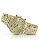 Желтые 14k 585 золотые мужские часы Geneve mw005ydg&mbw006y18cm