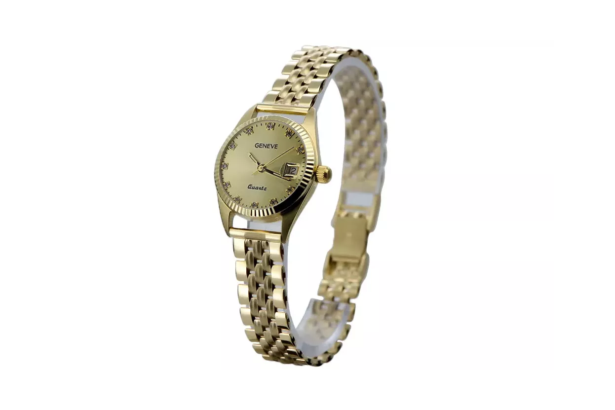 Reloj para hombres de oro Geneve ★ https://zlotychlopak.pl/es/ ★ Pureza de oro 585 333 Precio bajo!