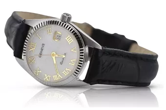 Перлен циферблат на часовник Lady Geneve от бяло 14k злато lw020wdpr