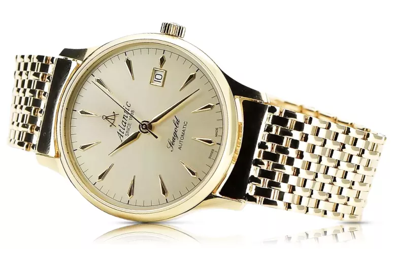 Reloj para hombres de oro Geneve ★ https://zlotychlopak.pl/es/ ★ Pureza de oro 585 333 Precio bajo!