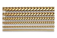 Yellow 14k solid gold round rope chain cgcc005y