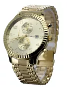 Gold men's watch Geneve ★ zlotychlopak.pl ★ Gold purity 585 333 Low Price!