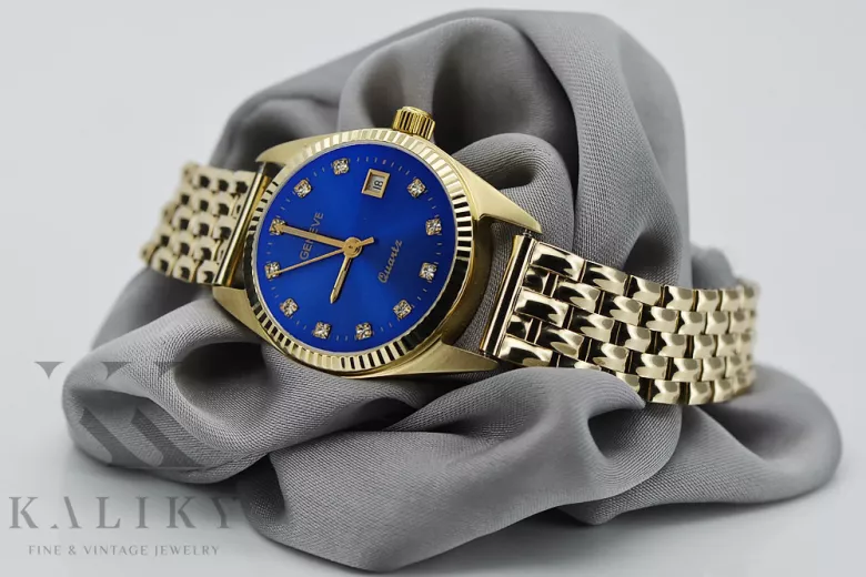 Reloj de oro para hombre Geneve ★ zlotychlopak.pl ★ Pureza de oro 585 333 Precio bajo!