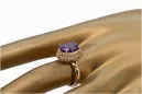 Russische sowjetische Rose 14 Karat 585 Gold Alexandrit Rubin Smaragd Saphir Zirkon Ring vrc014