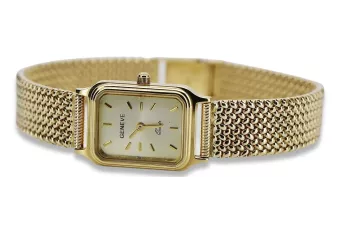 копія жіночого годинника з браслетом із 14-каратного золота Geneve Lw023y&lbw004y