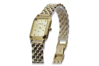 Yellow 14k 585 gold Lady Geneve wrist watch lw023y&lbw004y