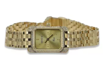 14k Gelb Lady Armbanduhr Geneve lw054ydg&lbw007y