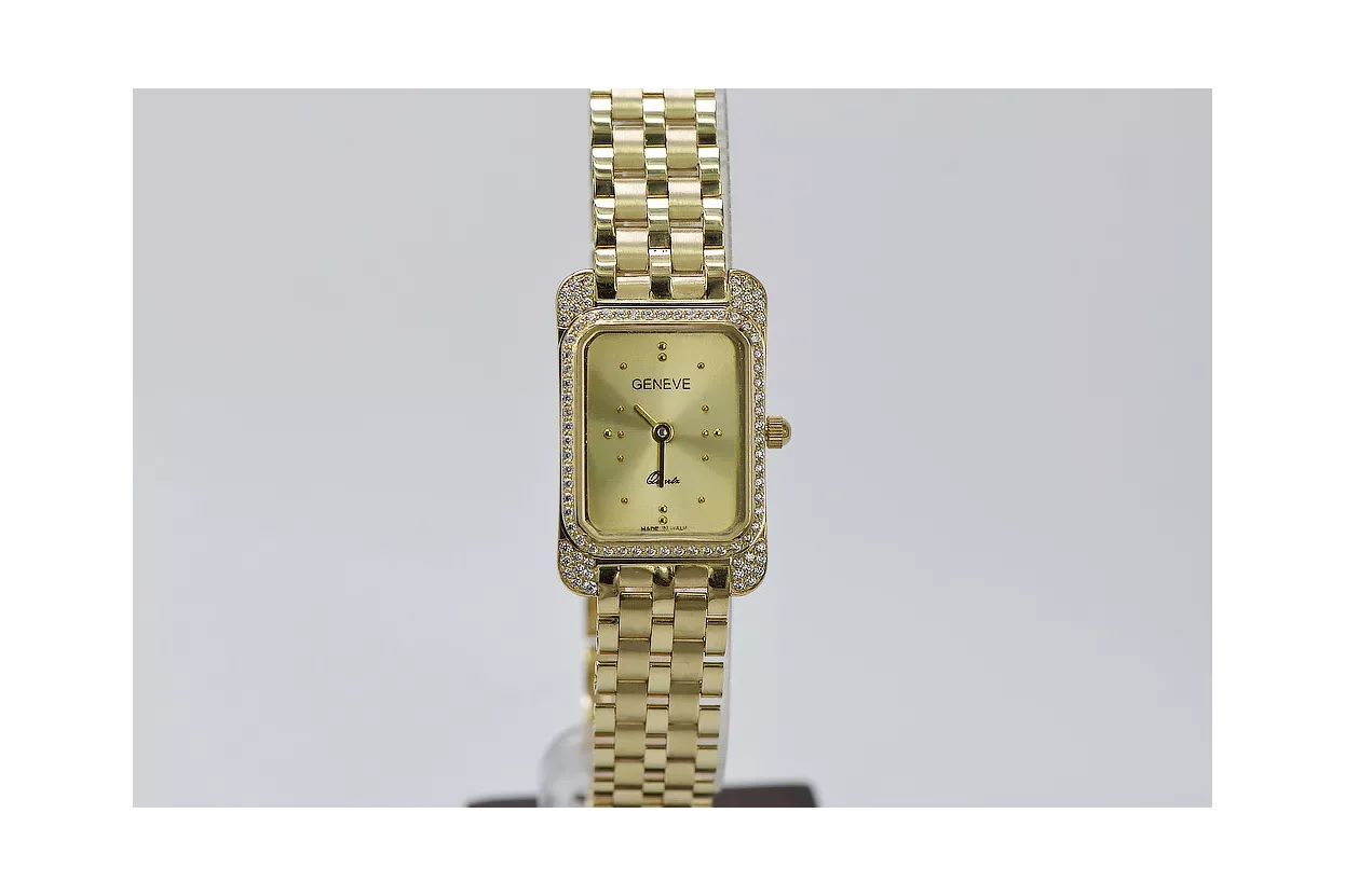 Reloj de oro para hombre Geneve ★ zlotychlopak.pl ★ Pureza de oro 585 333 Precio bajo!