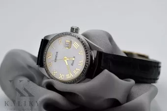 Zegarek damski z białego złota 14k Geneve lw078wdpr z perłową tarczą