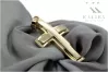 Gelb 14k solide gold katholische Kreuz Anhänger ctc031y