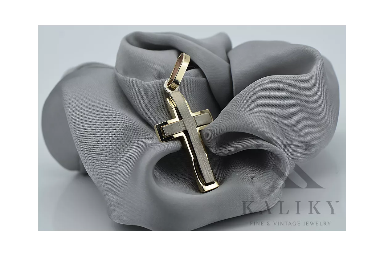 Golden Catholic Cross ★ russiangold.com ★ Gold 585 333 Niedriger Preis