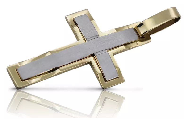 Golden Catholic Cross ★ russiangold.com ★ Gold 585 333 Low price