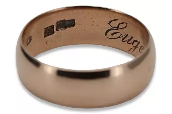 Russischer sowjetischer rosafarbener 14-karätiger 585-Gold-Vintage-Ring vrn007