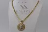 Greek jellyfish 14k gold pendant with chain cpn053yw&cc078y