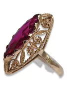 Russe soviétique rose 14k 585 or Alexandrite Rubis Émeraude Saphir Zircon bague vrc005