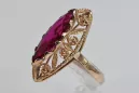 Russisch Sowjetrosa 14 Karat 585 Gold Alexandrit Rubin Smaragd Saphir Zirkon Ring vrc005