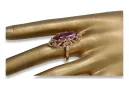 Russian Soviet rose 14k 585 gold Alexandrite Ruby Emerald Sapphire Zircon ring  vrc005