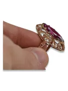 Russe soviétique rose 14k 585 or Alexandrite Rubis Émeraude Saphir Zircon bague vrc005