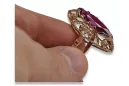 Russe soviétique rose 14k 585 or Alexandrite Rubis Émeraude Saphir Zircon bague vrc005