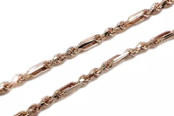 Rosa vintage rosa 14k 585 oro Corda Figaro chain cc082r