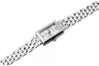 Alb 14k aur frumoasă doamnă ceas Geneve Lady Gift lw018w preț scăzut!