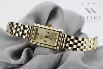 Красив дамски часовник от жълто 14k злато Geneve Lady Gift lw018y ниска цена!